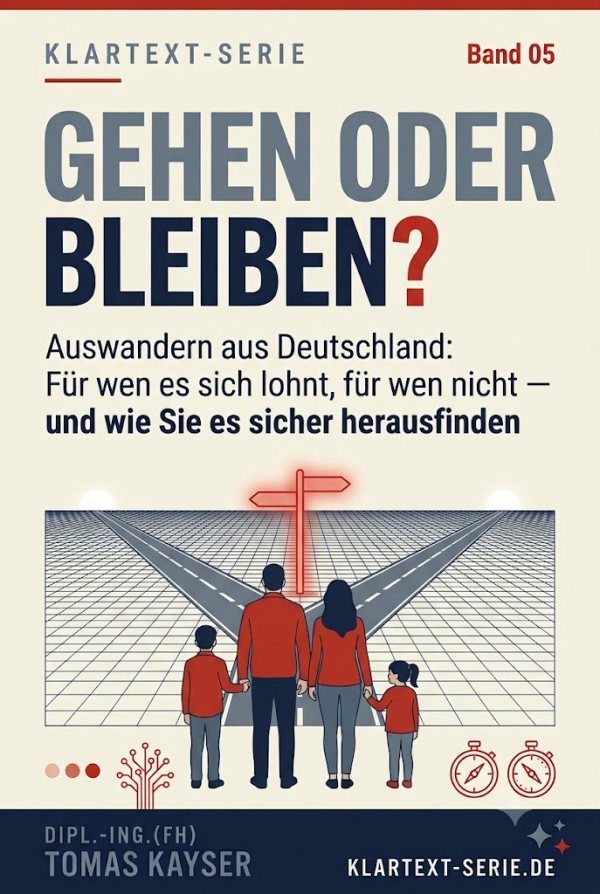 Buchcover: Bleiben oder Gehen? – KLARTEXT-Serie Band 05 von Tomas Kayser (in Vorbereitung)